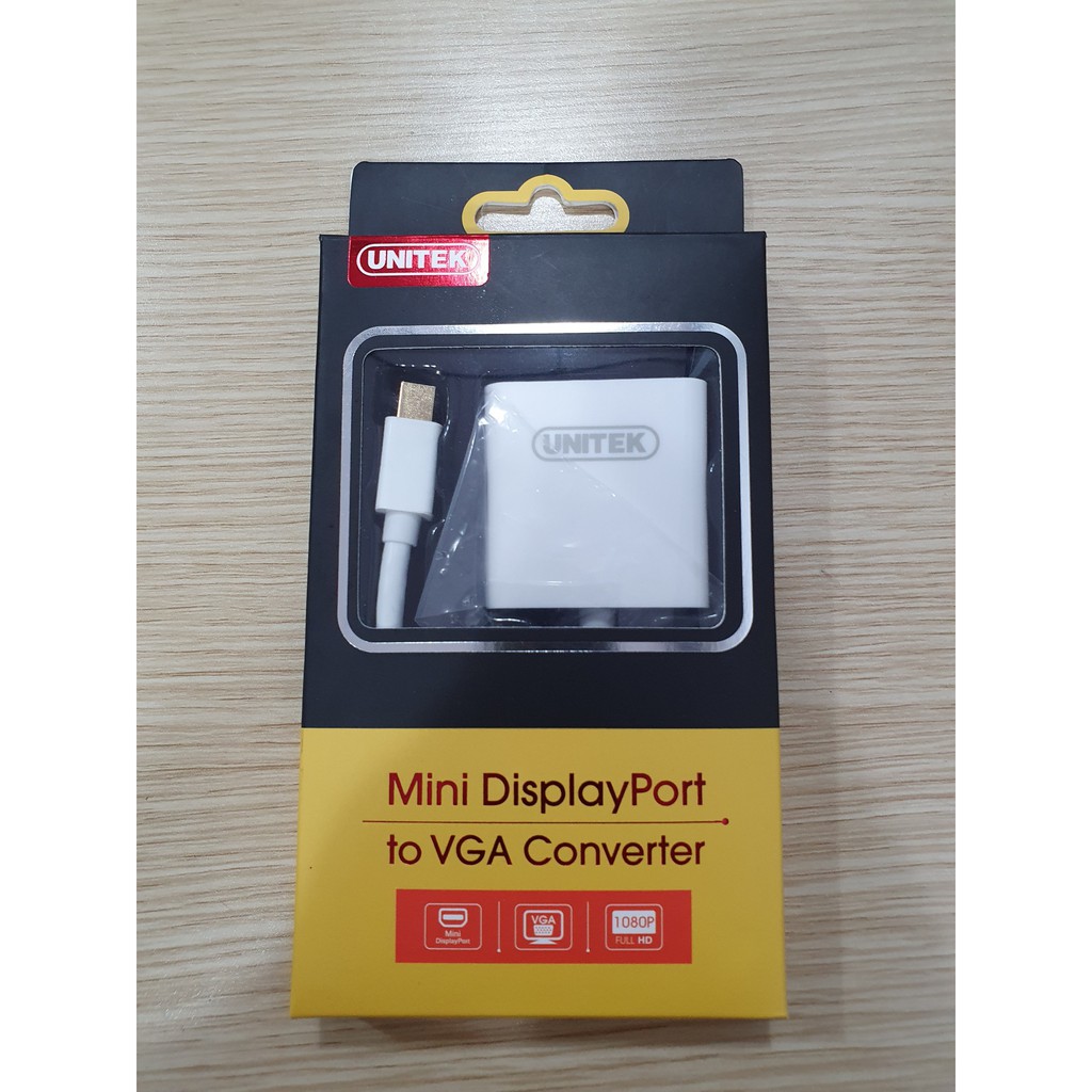 Cáp chuyển Mini DisplayPort To VGA Unitek Y-6327