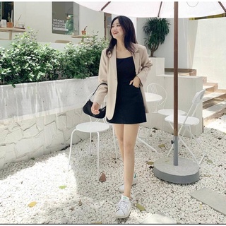 Áo Khoác Blazer Kaki mềm phong cách hàn quốc