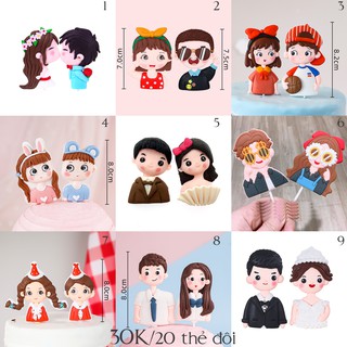 [SIÊU HOT❤️] Set 20 thẻ cắm cặp đôi 30K - Trang trí bánh sinh nhật