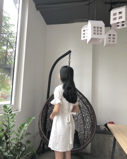 [ ẢNH THẬT ] VÁY TRẮNG TAY BÈO