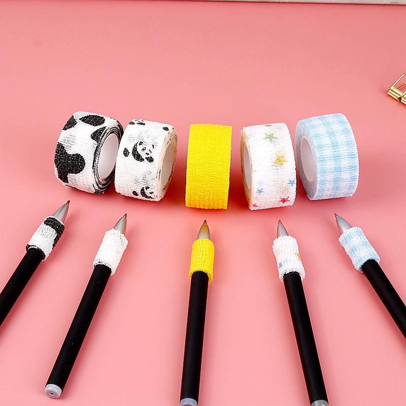 Băng Quấn Bảo Vệ Ngón Tay Tự Dính Co Dãn Nhiều Màu Khi Viết Bài, Chơi Thể Thao Cho Học Sinh Sinh Viên