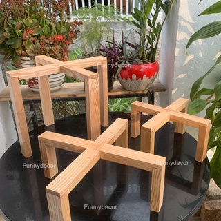 Kệ Để Bình Nước Gỗ Sồi, Giá Gỗ Để Chậu Cây Đế Bằng, Kệ Chậu Cây Cảnh Chữ U Kích Cỡ (Cao 10cm - 24cm x Chu vi 24cm - 32cm
