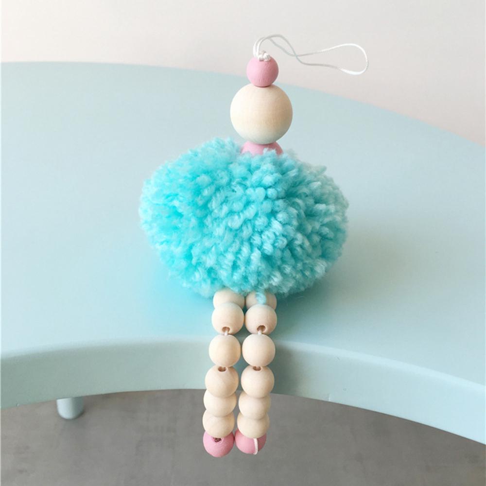 YIYU Búp Bê Múa Ba Lê Bằng Gỗ Phối Bóng Lông Dễ Thương Dùng Trang Trí Nhà Cửa