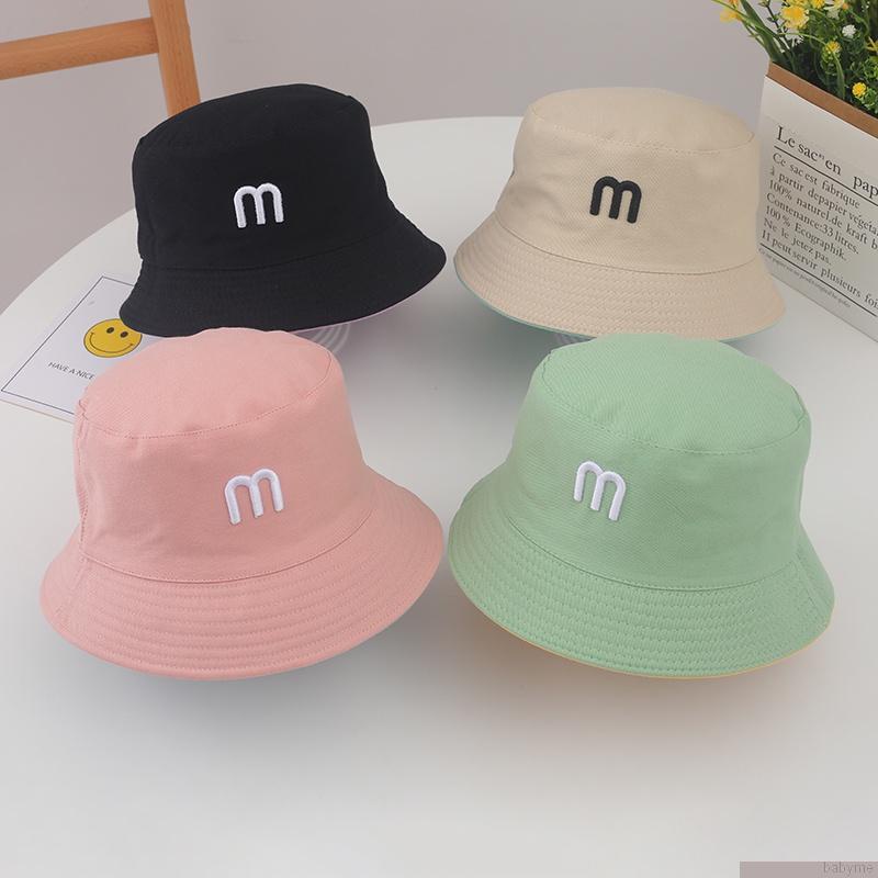 Mũ tròn vành 2 mặt chống nắng họa tiết cầu vồng cho bé