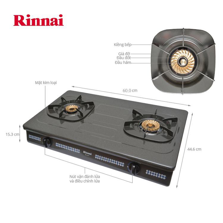 Bếp gas Rinnai RV-367G (xám)