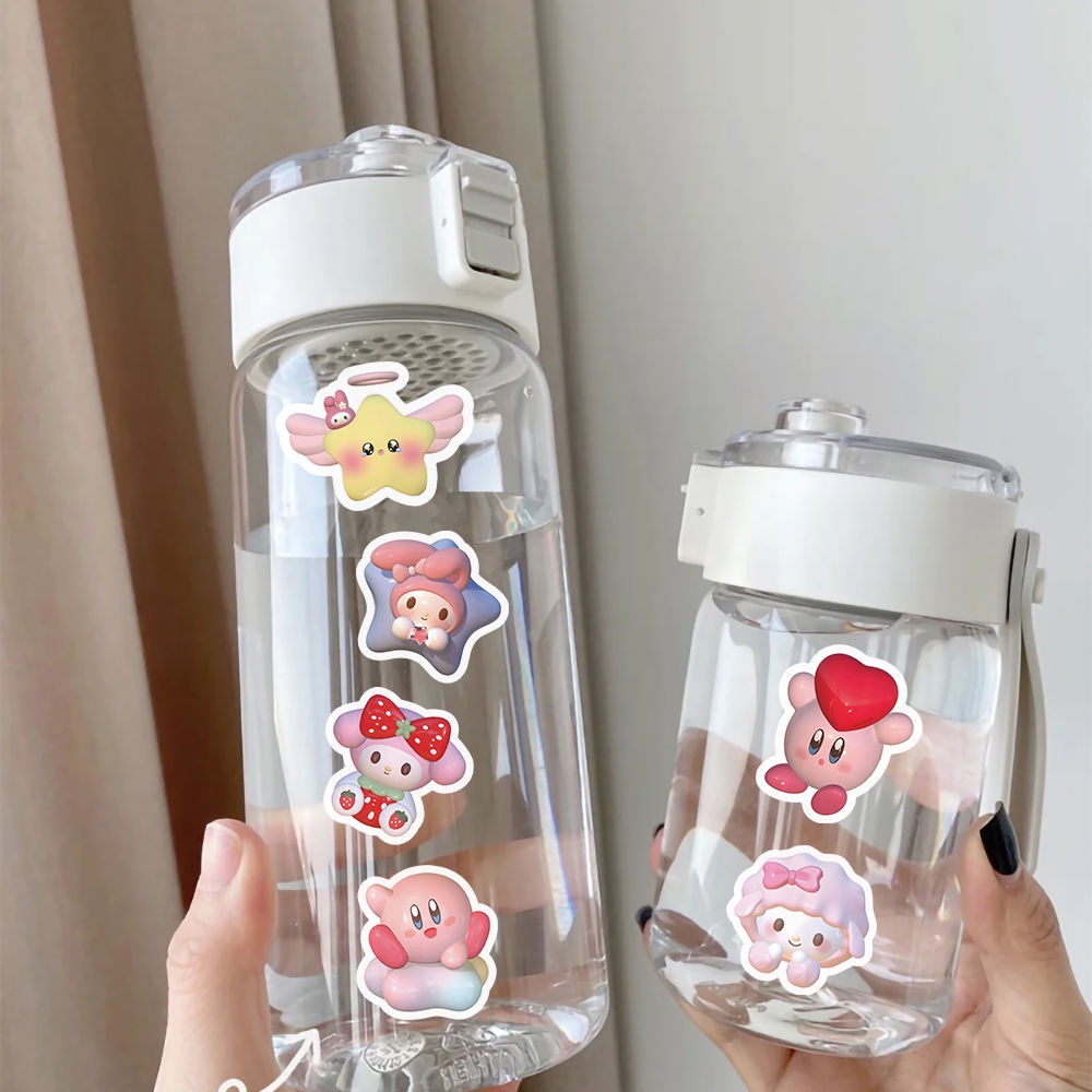 Bộ 100 Miếng Dán 3D Hình Kuromi Cinnamon Melody Chống Thấm Nước Trang Trí Điện Thoại