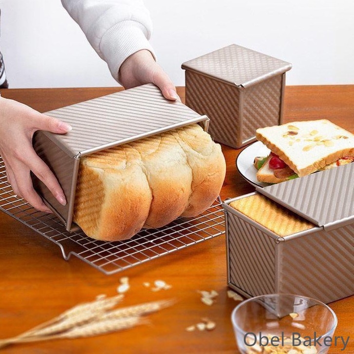 🍞Obel Bakery🍞 Khuôn Bánh Mỳ Gối, Khuôn Bánh Mỳ Sandwich 450gr- (có nắp)