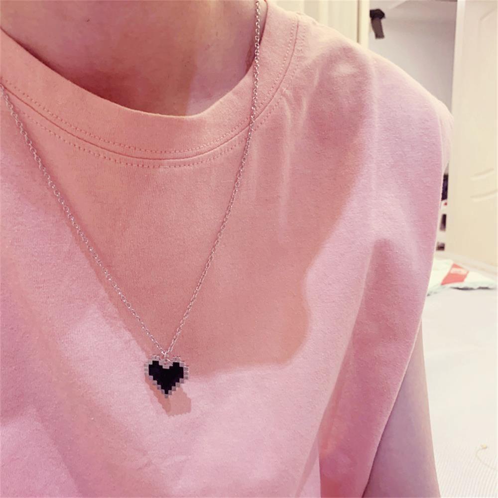 ORIENTLII Vòng cổ Hai Lớp Họa Tiết Mosaic Màu Đen Thời Trang Cho Nữ