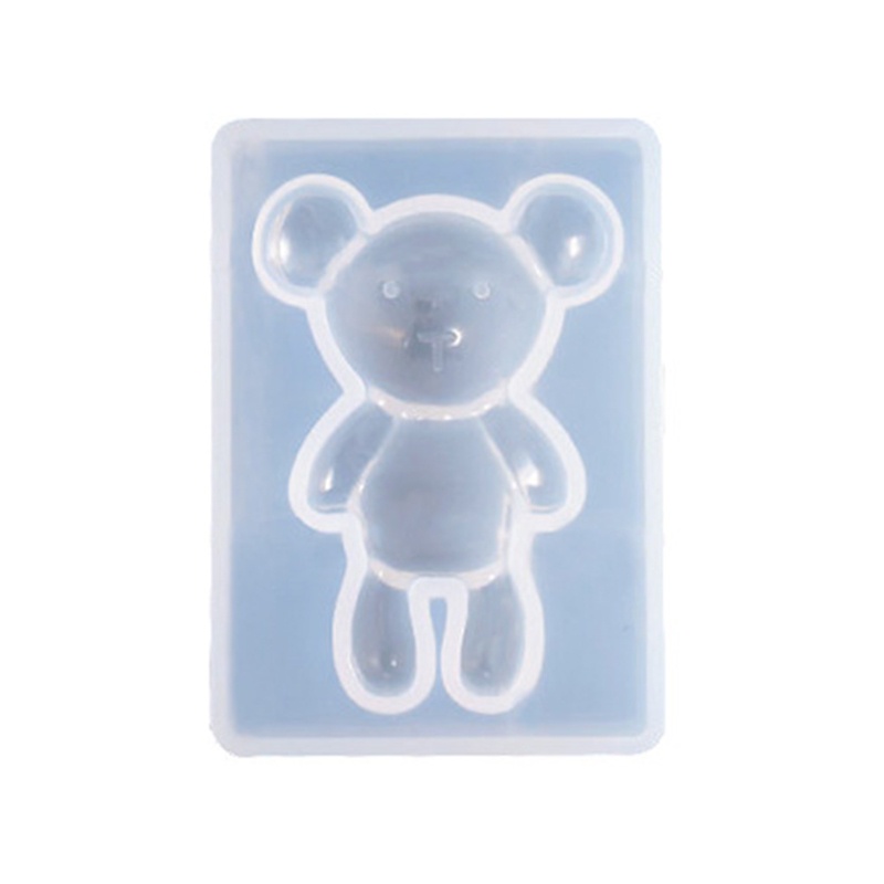 Khuôn Silicone Làm Mặt Vòng cổ Hình Gấu Diy
