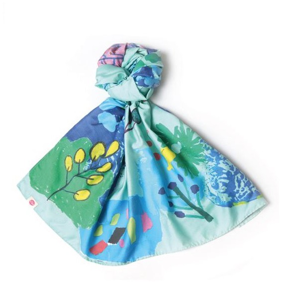 [Made by Tòhe] Khăn Lụa Linen họa tiết sắc màu (có kèm hộp đựng)