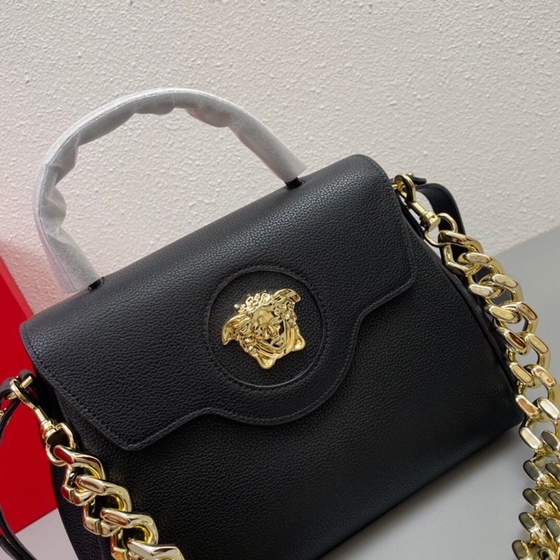 Túi xách/đeo chéo nữ logo thương hiệu Versace cao cấp mẫu mới phối dây xích và màu sắc siêu sang sành điệu