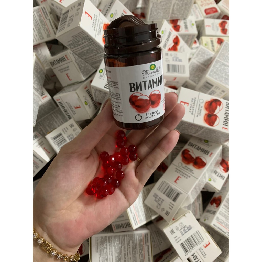 Thanh lý Vitamin E đỏ nga 270mg 30v