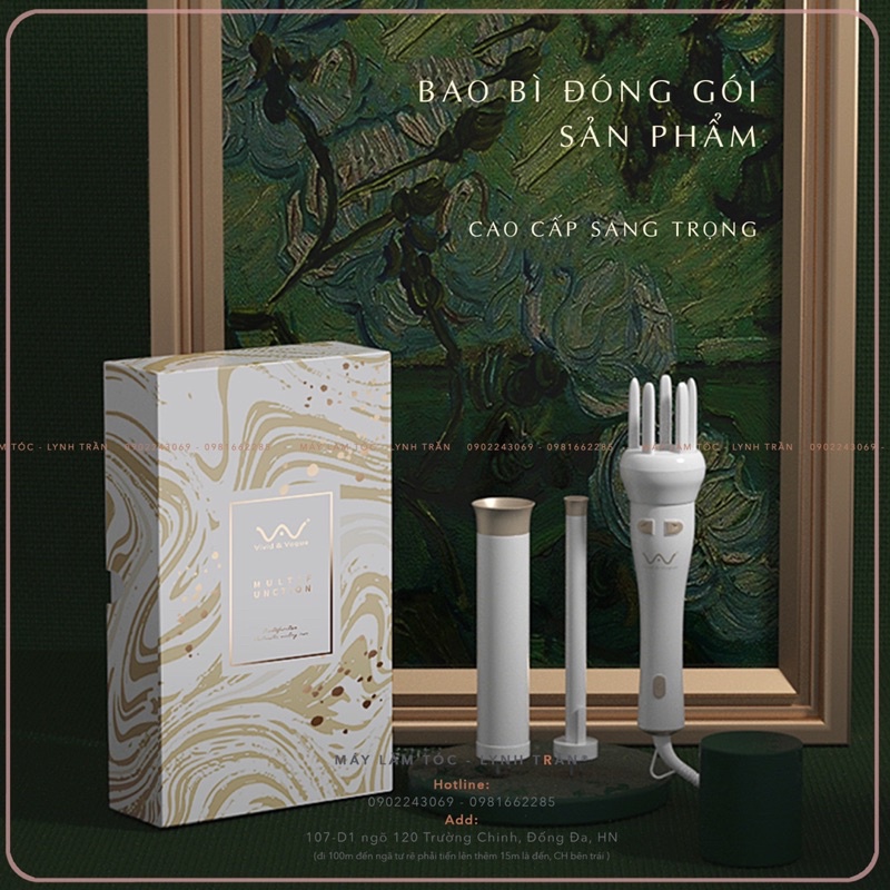 Máy uốn xoăn xoay tự động Vivid&Vogue®️ Ver 4