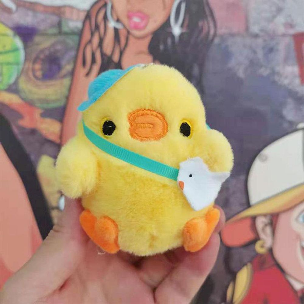 Thú nhồi bông hình gà con mini dễ thương có gắn móc khóa làm quà tặng giáng sinh