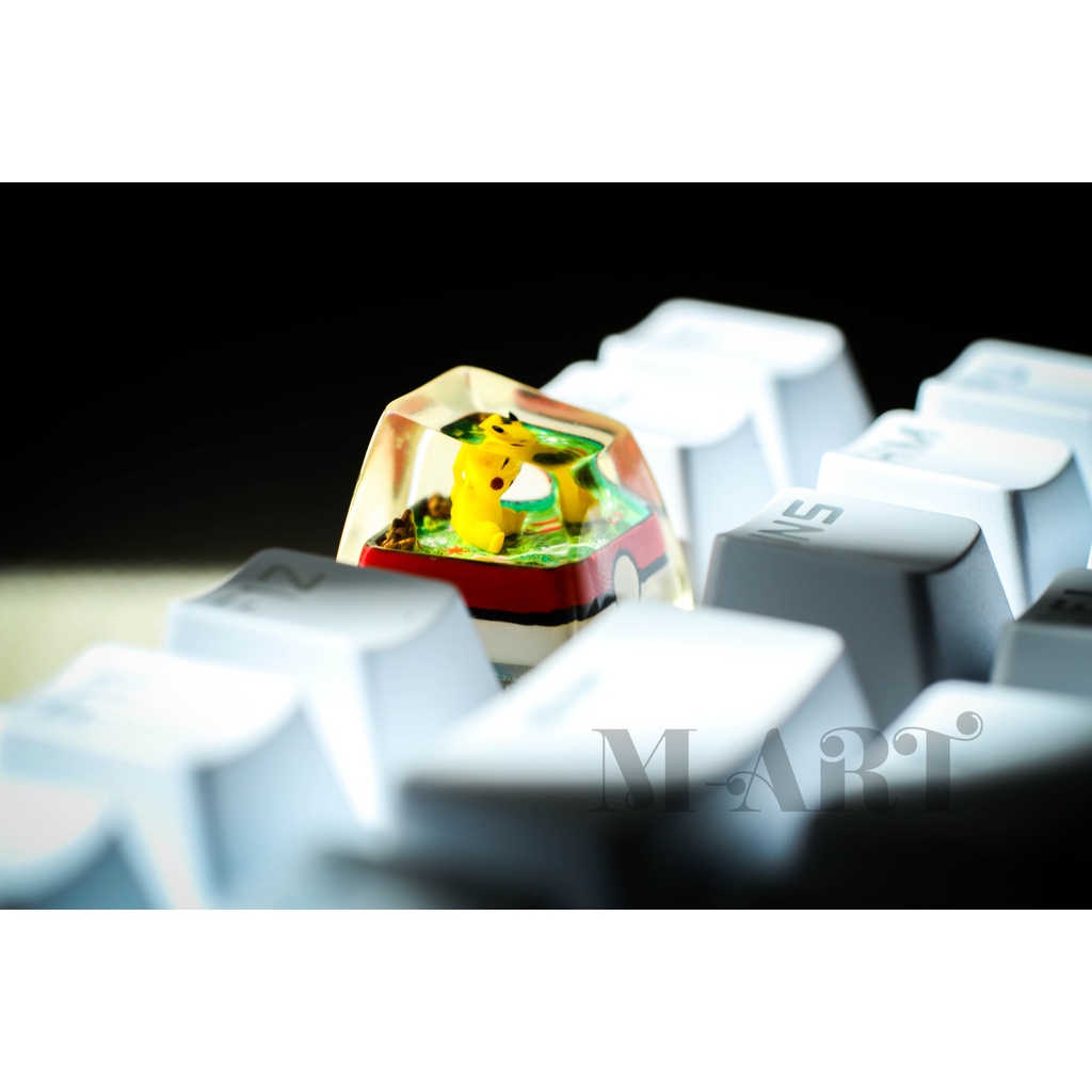 Nút bàn phím cơ resin Pokemon Pikachu siêu dễ thương - Pikachu Pokemon Keycaps