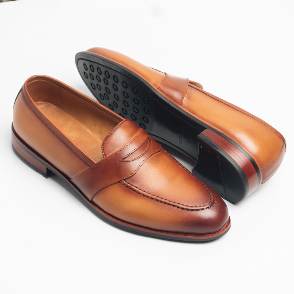 [Mã LT200 giảm 200K đơn 699K] Giày Tây Cao Cấp LONGWING LOAFER - Da Bò Ý Lót Trong Da Bò Mộc - Thương hiệu Be Classy