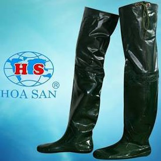 Ủng đùi, ủng dài lội nước bảo hộ lao động 2 lớp quân mã, đế vàng cứng size 36-43