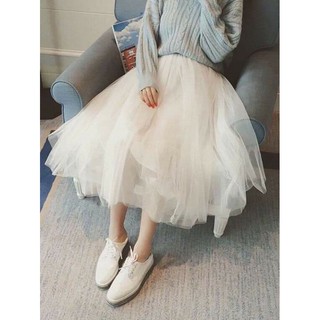 [Ảnh thật/video] Chân váy tutu Chân vây công chúa dài 75cm