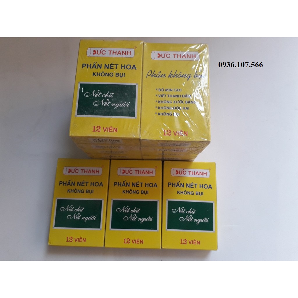 Sỉ 20 Hộp Phấn không bụi Đức Thanh, Viết thanh đậm