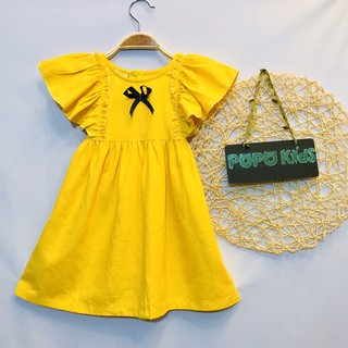 Đầm linen cho bé (8kg - 25kg) hàng cao cấp chất vải linen 100% cotton dày dặn mềm mại [Hình Thật]