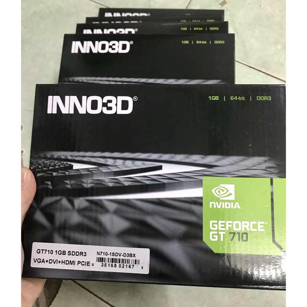 Card màn hình Inno3D GT 710 1GB (1GB GDDR3, 64-bit, DVI +HDMI+ VGA)