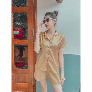 Bộ đồ ngủ lụa pijama ngắn