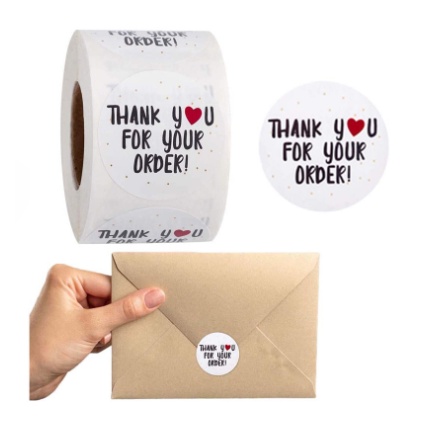 Cuộn Set 500 Sticker Nhãn Dán &quot;Thank You&quot; - MyNa Mart