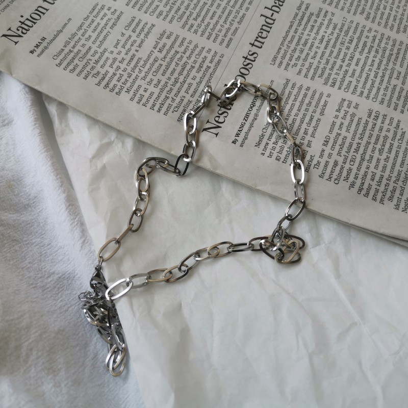 Vòng Cổ Dạng Chuỗi Xích Phong Cách Punk Đường Phố