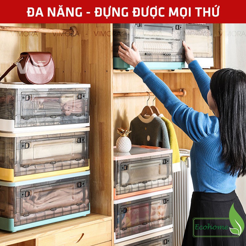 Thùng Nhựa PP 50 Lít Đựng Đồ Đa Năng, Gọn Gàng (Có Nắp Đậy, Bánh Xe, Quai Cài) Cho Gia Đình Hoặc Dã Ngoại