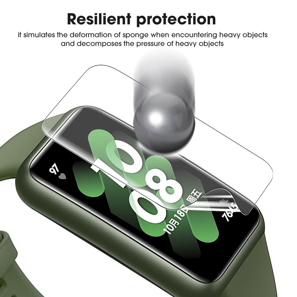 1 Miếng Dán Màn Hình HD Viền Cong 3D Bằng Hydrogel TPU Dẻo Chống Trầy Cho Huawei Band 7