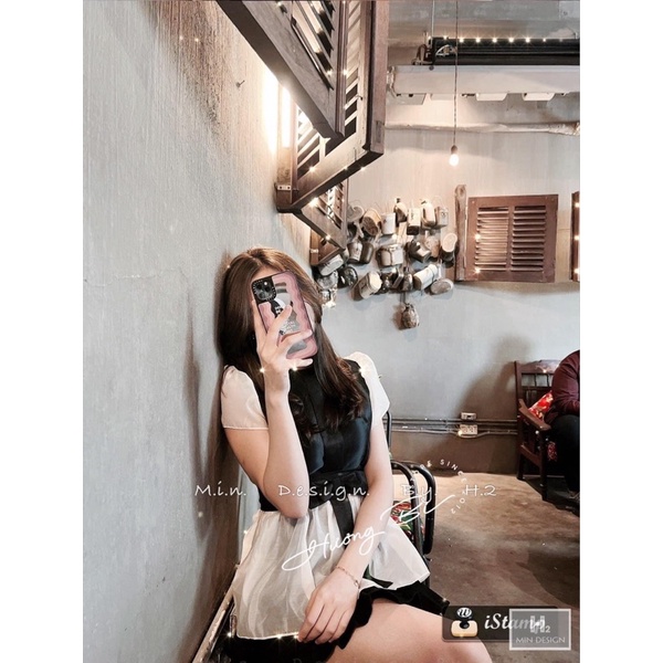 Áo peplum phối tơ QC, siêu xinh