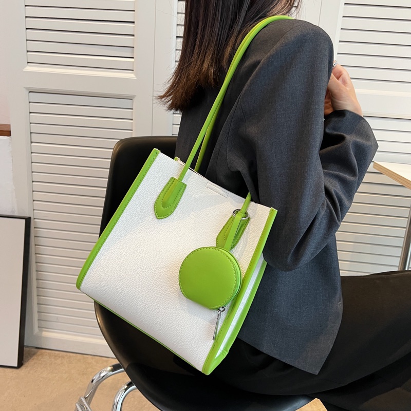 IELGY Túi Đeo Vai Màu Sắc Tương Phản Phong Cách Hàn Quốc Cho Nữ