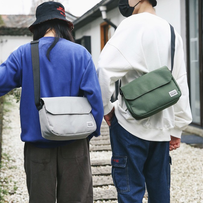 Túi Đeo Chéo Vai Bằng Vải canvas Thời Trang Phong Cách Đường Phố Mới Dành Cho Nam k1077