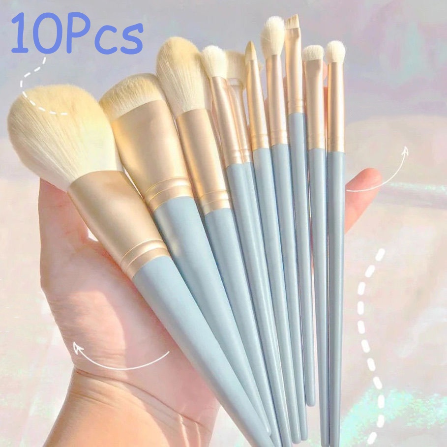 Set 10 Cọ Trang Điểm Lông Mềm Chuyên Dùng Chất Lượng