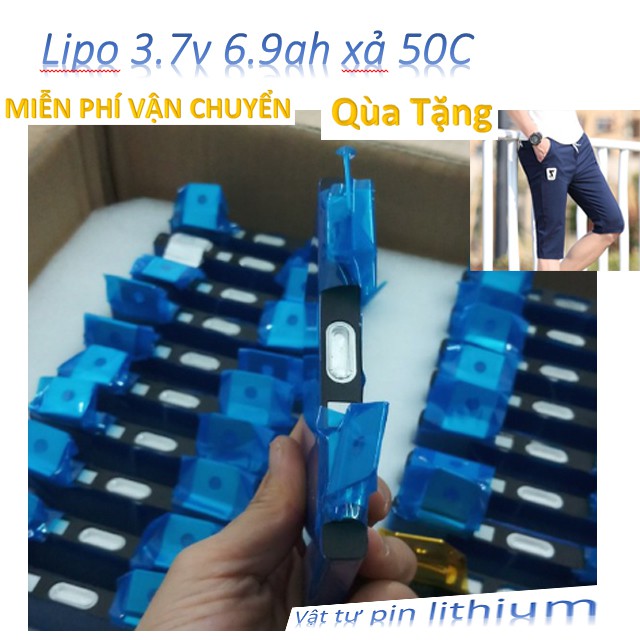 pin lithium 3.7v 6.9ah-dòng xả 50C-350A