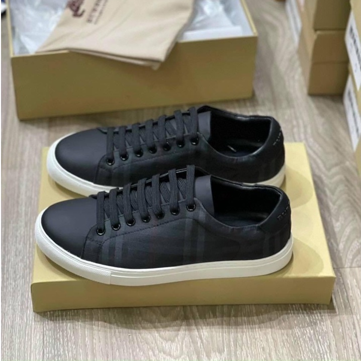 Giày nam sneaker BURBERRY, giày thể thao cổ thấp sang trọng lịch lãm trend 2021 full box - LUX STORE