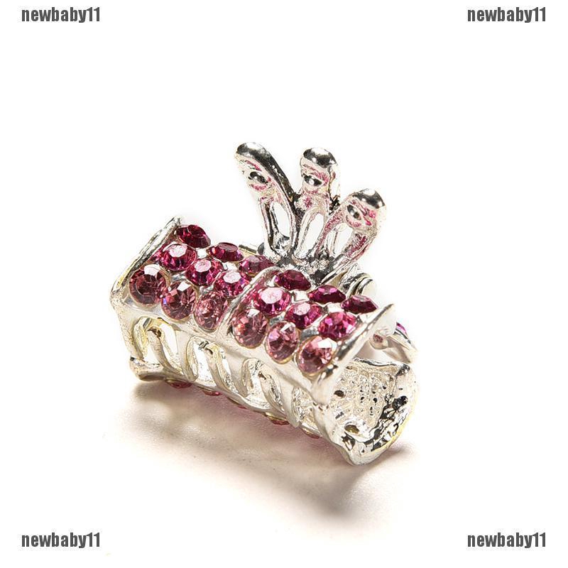 Nby❤❤Kẹp Tóc Càng Cua Mini Hình Hoa Pha Lê Phong Cách Mới