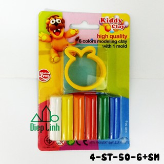 Bộ đất sét nặn 12 màu Kiddy Clay Thái Lan