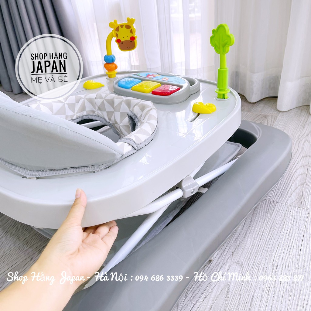 [ CHÍNH HÃNG] Xe Tập Đi Vòng SaSa Cho Bé 6-18 Tháng Có Nhạc Xanh - Hồng - Xám