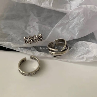 Set 3 nhẫn hở phong cách retro Hàn Quốc