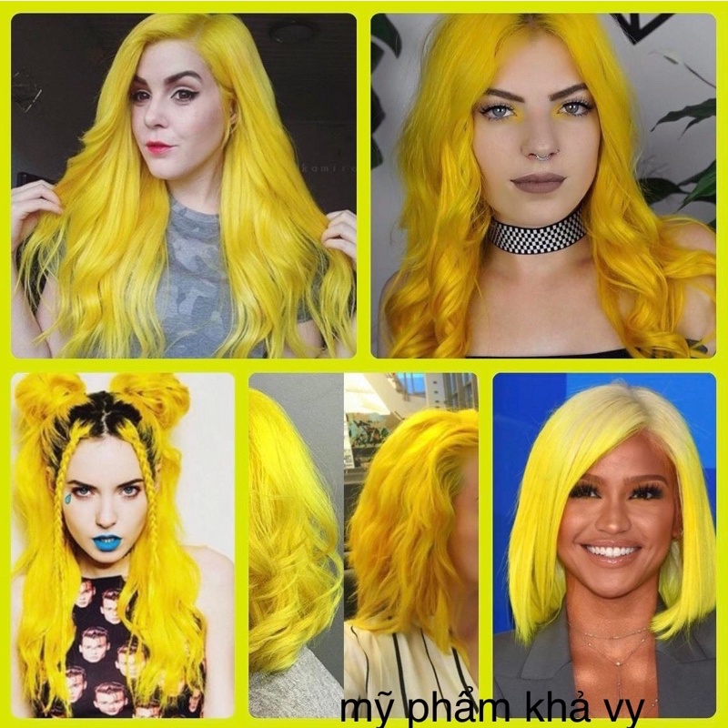 Kem Nhuộm Tóc Màu Vàng Yellow 0/33 Hair Color Cần Tẩy Tóc