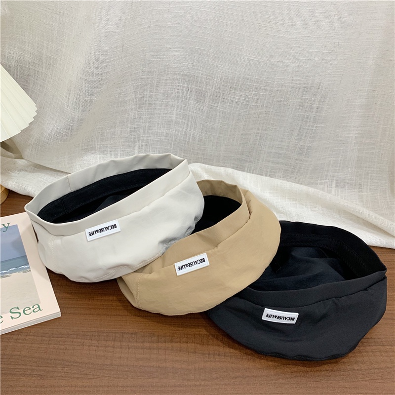 Mũ Beret Mỏng Thoáng Khí Màu Đen Phong Cách Nhật Bản Thời Trang Mùa Hè Cho Nữ