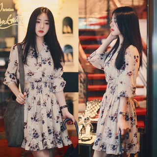 115631851: đầm hoa xòe rủ vintage
