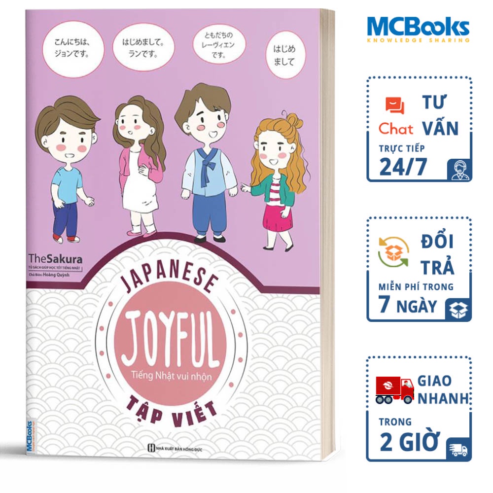 Sách - Joyful Japanese - Tiếng Nhật Vui Nhộn Phần Tập Viết - Dành Cho Người Mới Bắt Đầu