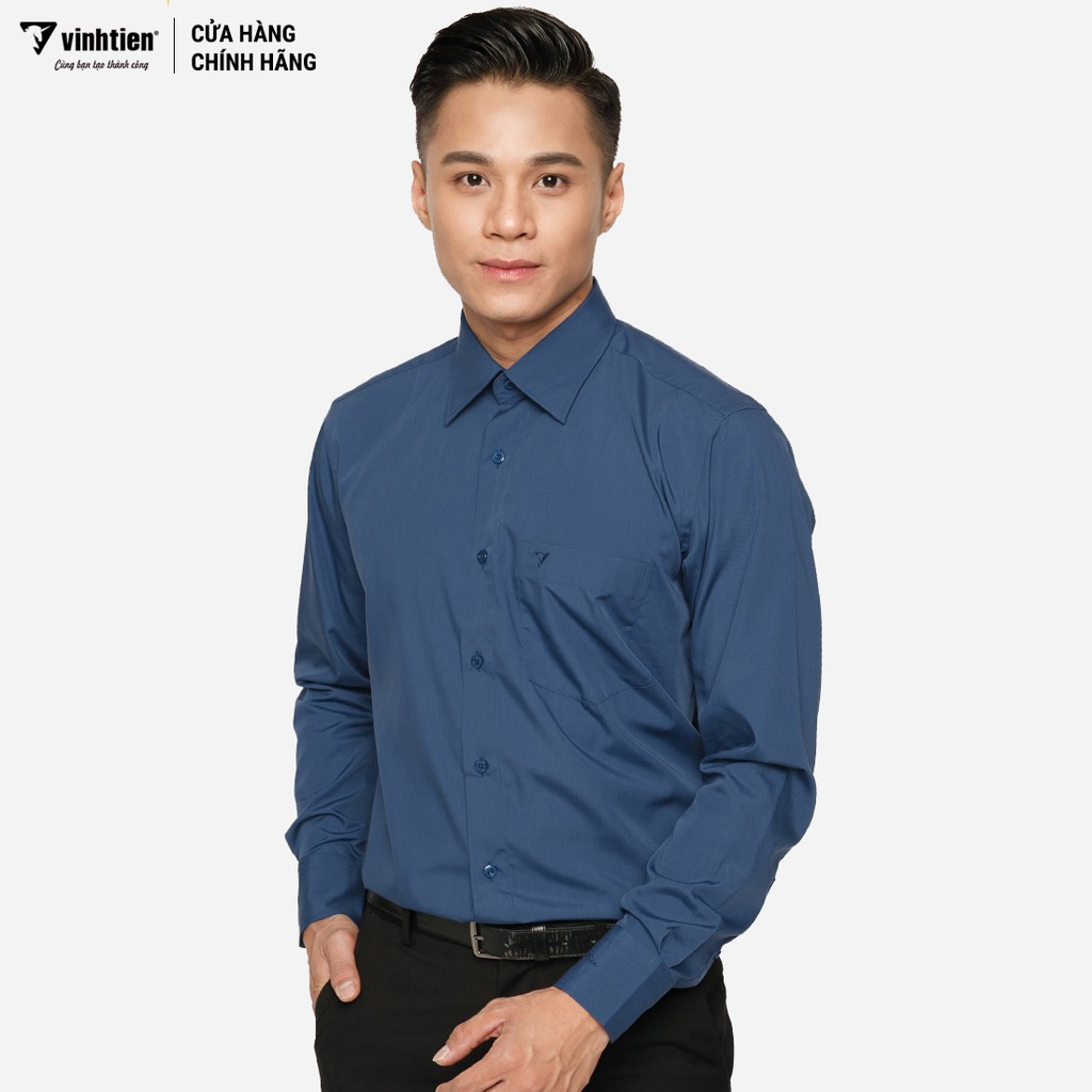 Áo Sơ Mi Dài Tay Màu Tencel-Spun Regular Fit 325 Vĩnh Tiến - VM5-G523