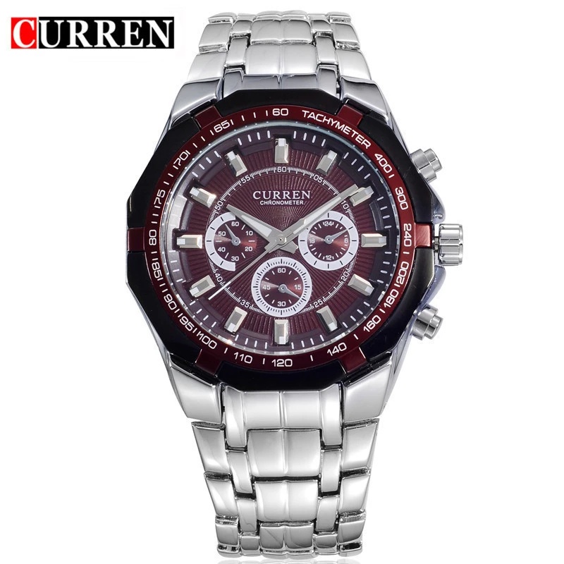 Đồng hồ đeo tay CURREN 8084X máy Quartz bằng thép không gỉ chống thấm nước phong cách thể thao sang trọng cho nam