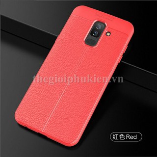 Ốp lưng Samsung Galaxy A6 / Galaxy A6+ Plus 2018 silicon giả da, chống sốc Auto Focus