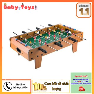 Bàn bi lắc bóng đá Table Top Football bằng gỗ ( kích thước 69*37*24cm )