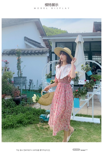 Váy hoa nhí vintage cổ lá sen Ulzzang style🌸 VFF8932 Hàng Quảng Châu