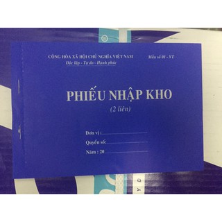 Phiếu nhập kho cacbon 2 liên/3 liên A5